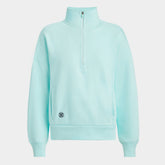 G/FORE WOMEN PRAY FOR BIRDIES FRENCH TERRY QUARTER ZIP BOXY PULLOVER